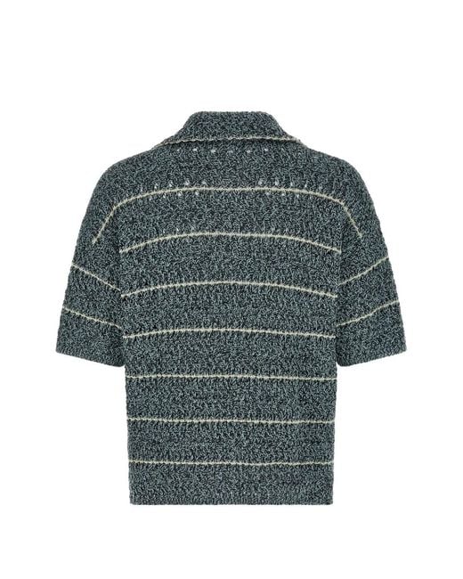 Roberto Collina Gray Texture-Stitch Sweater for men