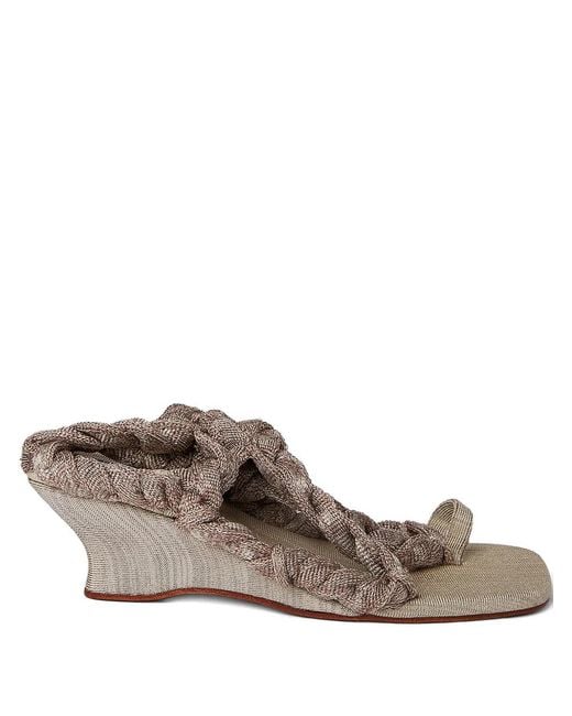 Isa Boulder Brown Rope-Detailing Sandals