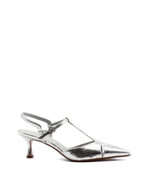 Sergio Levantesi White T-Strap Sandals