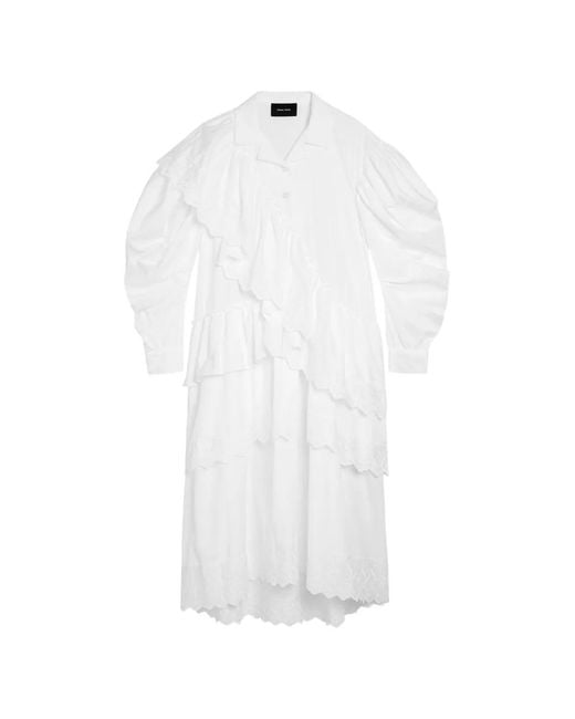 Simone Rocha White Ruffled Lace Dress