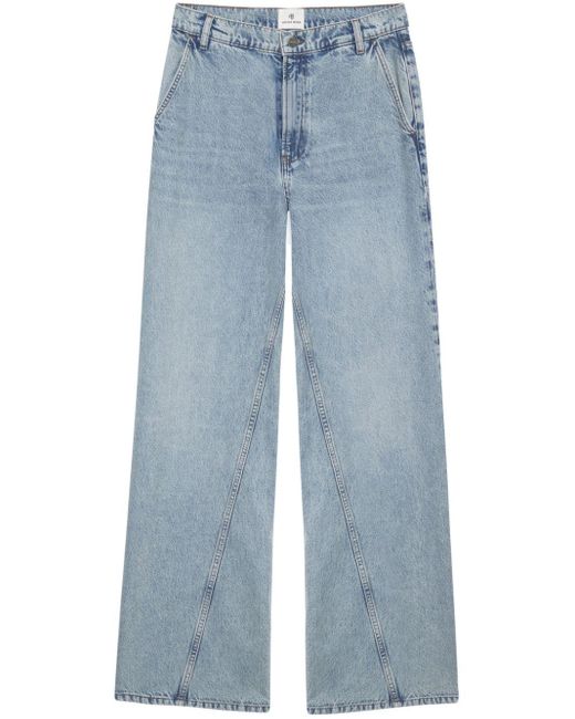 Anine Bing Blue Weite Briley High-Rise-Jeans