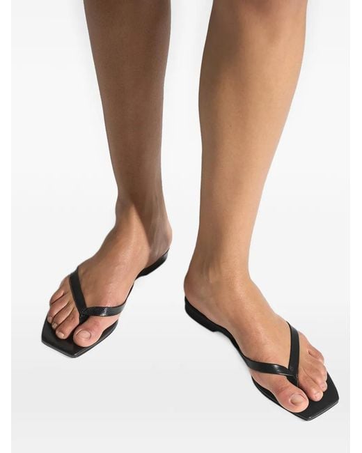 Aeyde Black Sandales Renee En Cuir