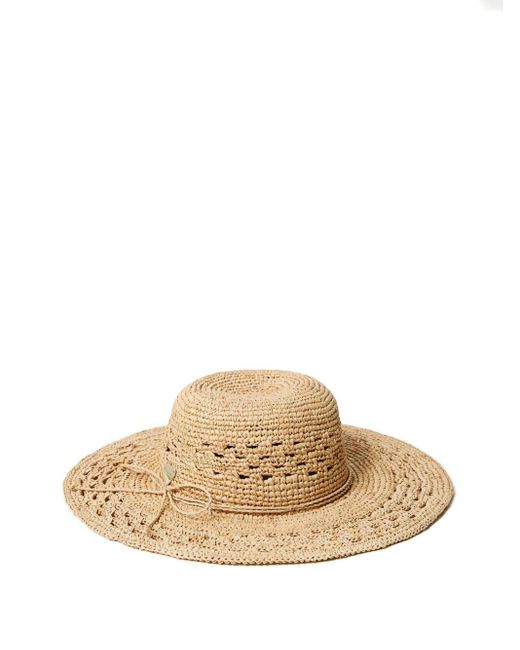 Twinset Natural Crochet Raffia Hat