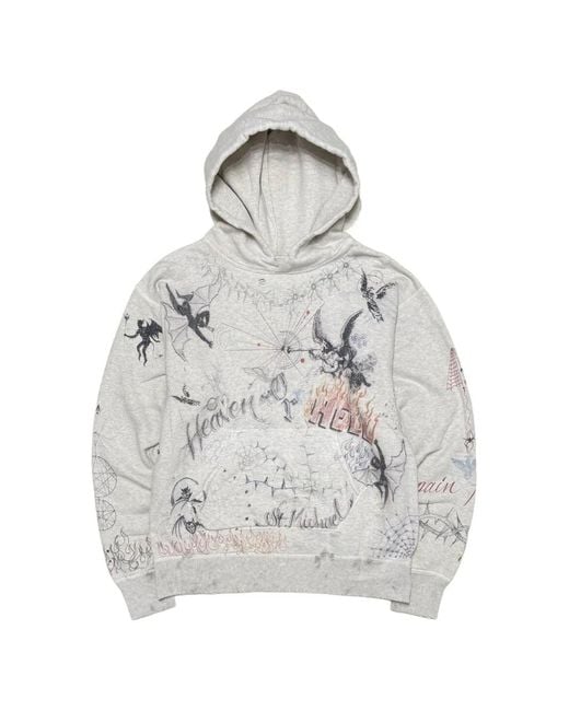 SAINT Mxxxxxx White Graphic-Print Hoodie for men