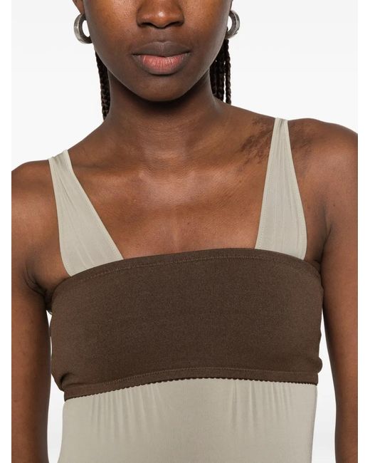 Maison Margiela Brown Square-Neck Top