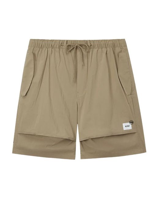 Alpha Industries Natural Logo-Patch Shorts for men