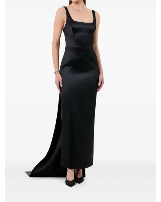 Robe Longue À Encolure Carrée Nicholas en coloris Black
