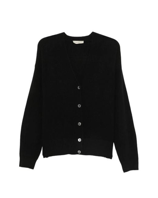 SERGIO MORETTI FIRENZE Black V-Neck Button-Up Cardigan