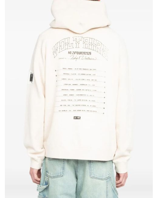 Zadig & Voltaire White Graphic-Print Hoodie for men