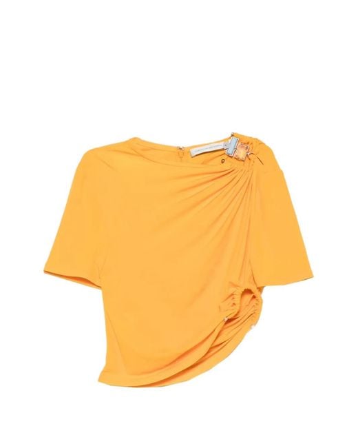 Christopher Esber Orange T-Shirt Bezel Quartz À Fronces