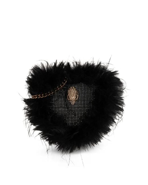 Kurt Geiger Black Kensington Heart Chain-Strap Cross Body Bag