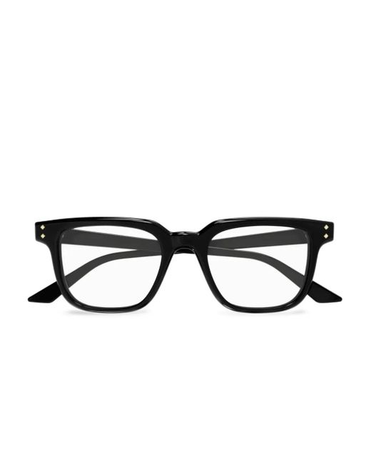 メンズ Gucci スクエア眼鏡フレーム Black