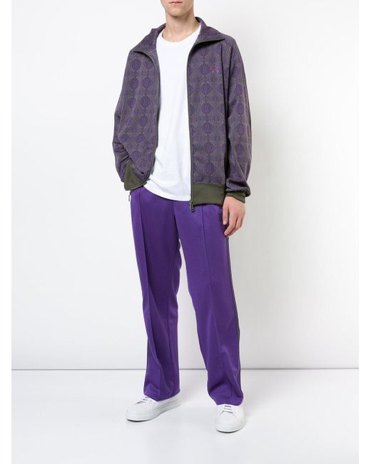 Needles Straight-leg Track Trousers in Purple for Men | Lyst