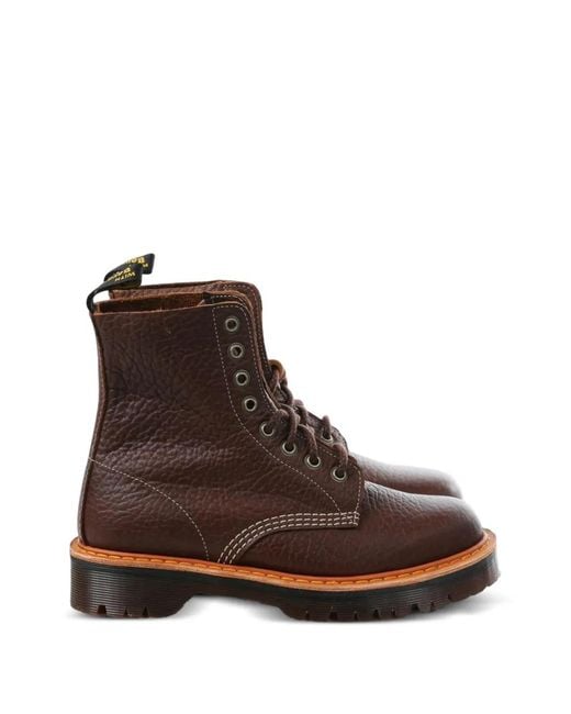 Dr. Martens Brown 1460 Wild Grainy-Leather Lace-Up Ankle Boots