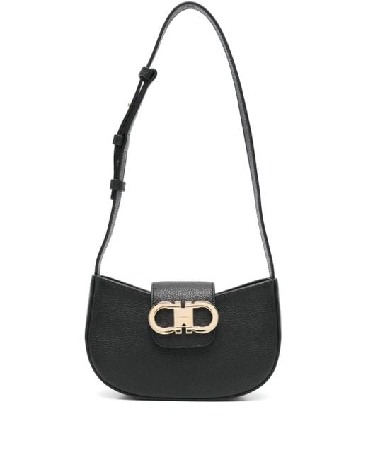 Ferragamo Black Leather Shoulder Bag