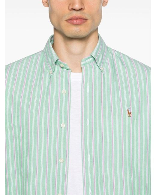 Polo Ralph Lauren Overhemd Met Krijtstreep En Logo in het Green voor heren