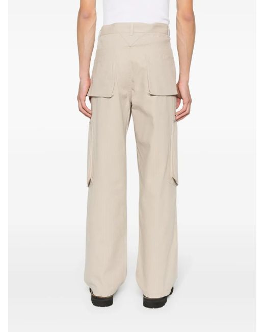 Represent Natural Embroidered-Logo Cotton Trousers for men