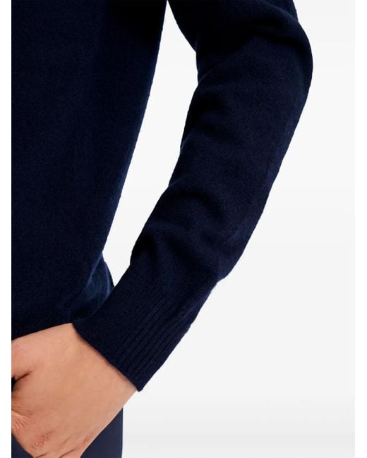 Pringle of Scotland Blue Round-Neck Cashmere Sweater