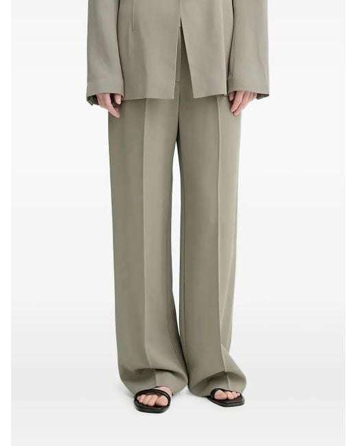 Samsøe & Samsøe Green Pleated Wide-Leg Trousers
