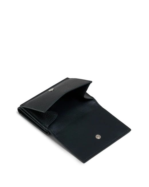 Marni Black Logo-Embroidered Leather Wallet