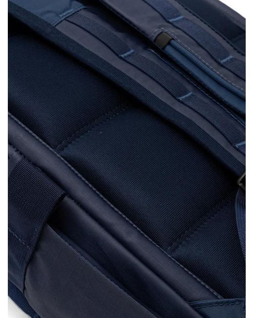 The North Face Blue Base Camp Voyager Roll-Top Logo-Print Backpack