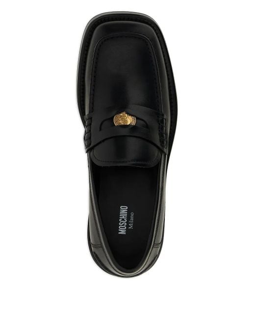 メンズ Moschino コインディテール ローファー Black