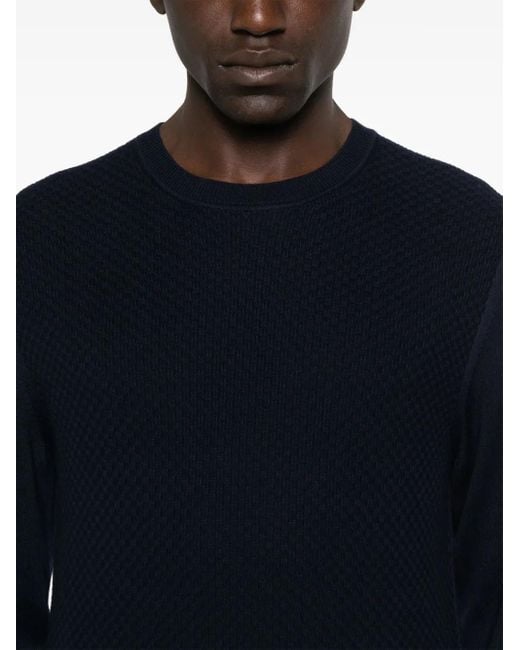 Canali Pullover Mit Korbgeflecht in Blue für Herren