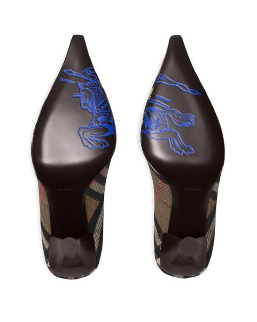 Burberry Brown Checked Pointed-Toe Pumps