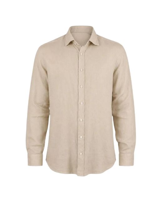 BASTONCINO Natural Long-Sleeved Button-Down Shirt for men