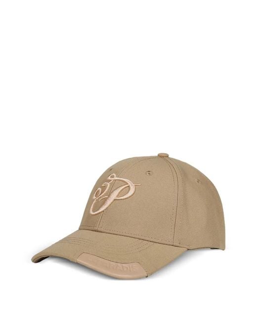 3.PARADIS Natural 3P Cursive Logo-Embroidered Cap for men
