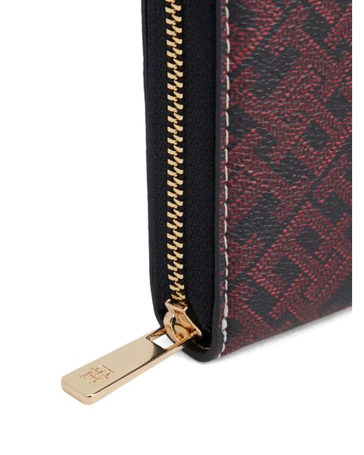 Cartera con monograma y cremallera Tommy Hilfiger de color Purple
