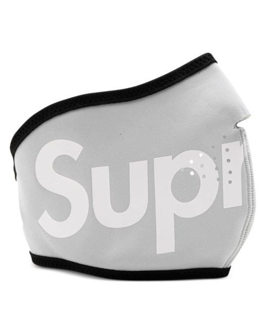 Supreme X Windstopper Logo-print Face Mask in Gray