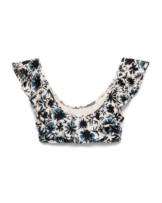 Ulla Johnson Black Azores Bikini Top