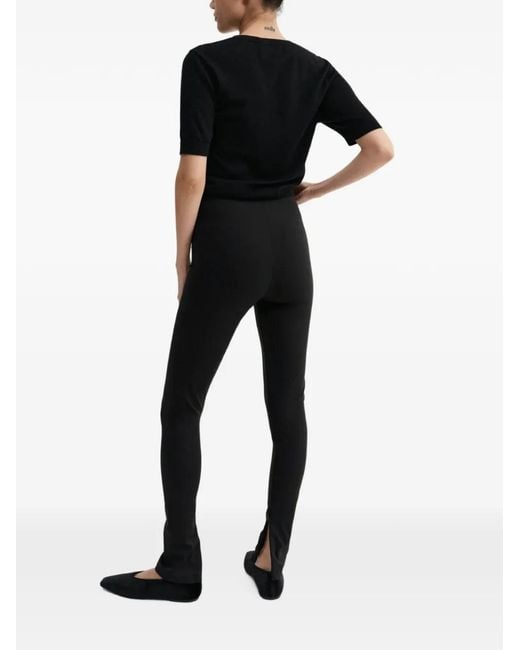 Almada Label Black Millie Side-Slit Leggings