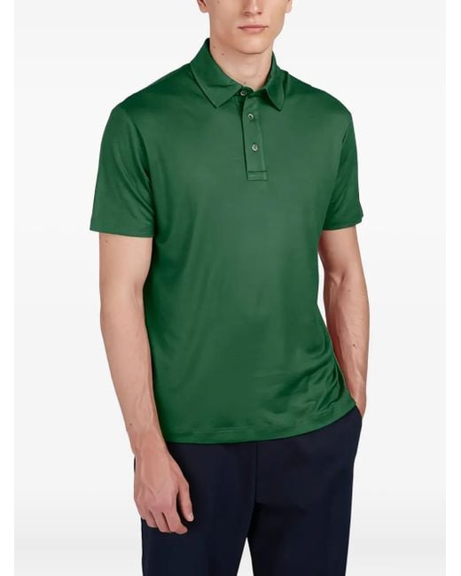 Paul & Shark Green Short-Sleeve Polo Shirt for men