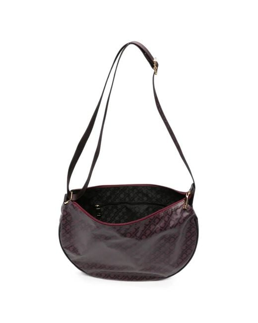Gherardini Metallic Small Hobo Logo-Print Shoulder Bag