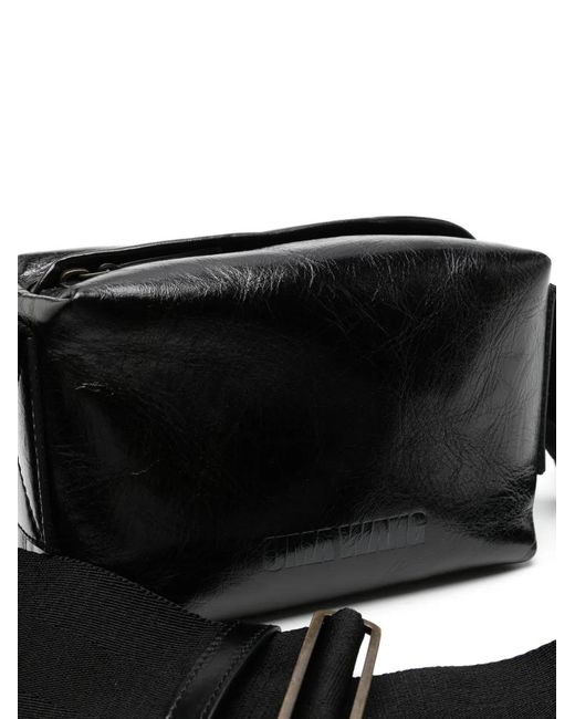 Uma Wang Black Medium Leather Shoulder Bag
