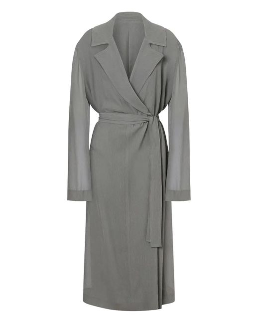 Cappotto Con Cintura di Alberta Ferretti in Gray