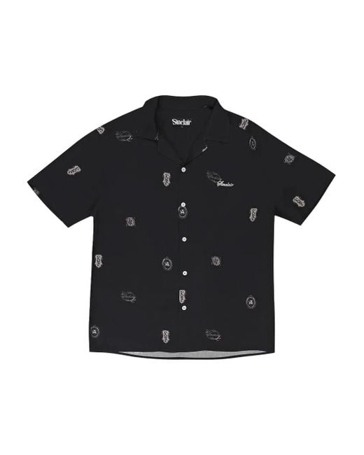 Camicia A Maniche Corte di Sinclair in Black da Uomo