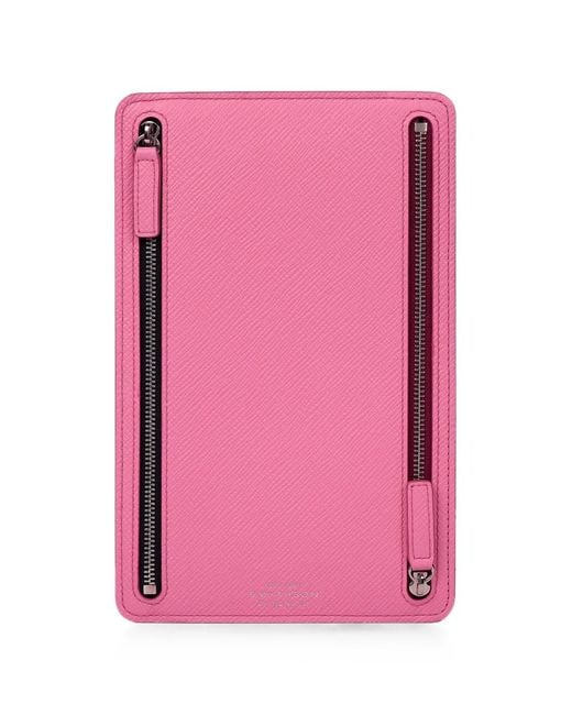 Smythson Pink Panama Wallet