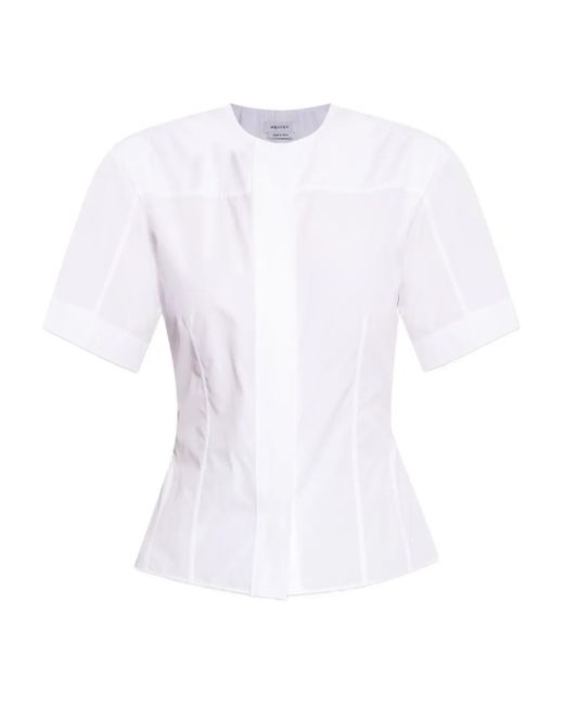 Top A Maniche Corte di Alexander McQueen in White