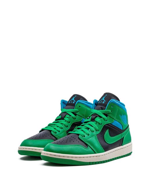 Nike Green Air 1 Mid "Lucky Aquatone" Sneakers
