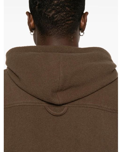 Rier Brown Fleece Hoodie for men