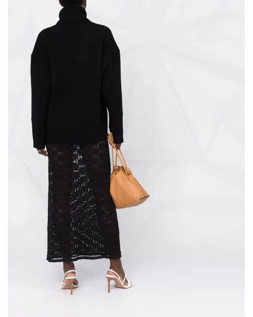 Proenza Schouler Black Roll-neck Drop-shoulder Jumper