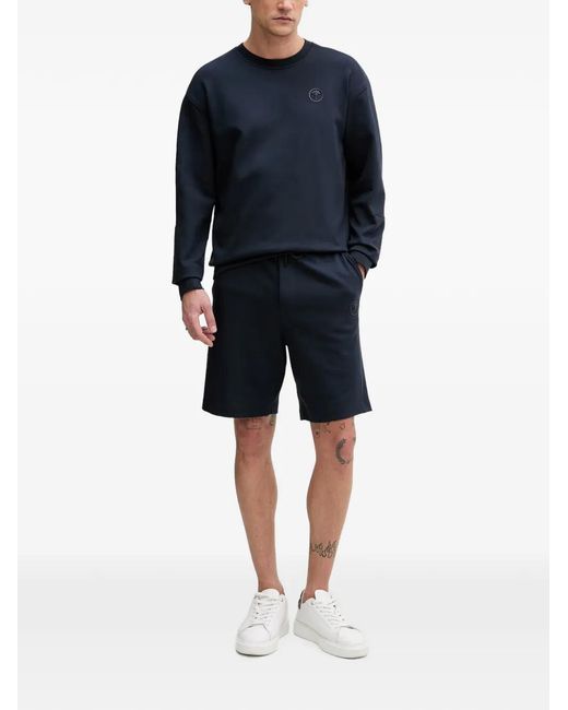 Joop! Blue Logo-Patch Crew-Neck Sweatshirt for men