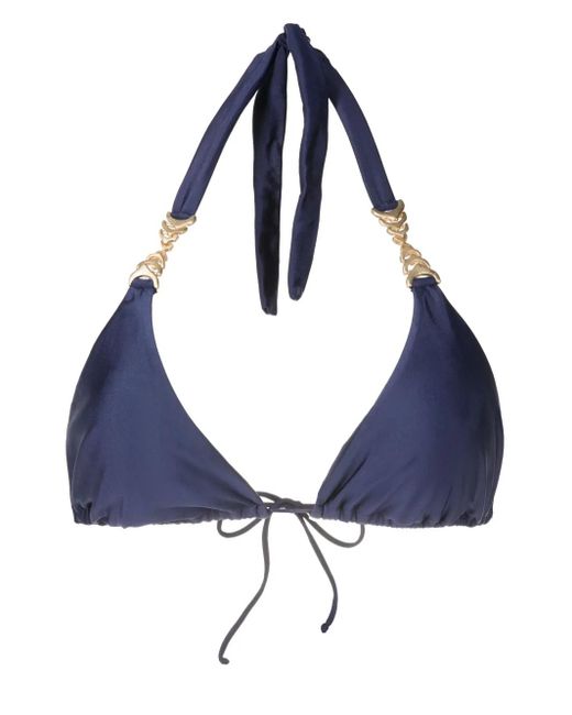 Lenny Niemeyer Blue Triangel-Bikinioberteil Mit Elastischem Bund