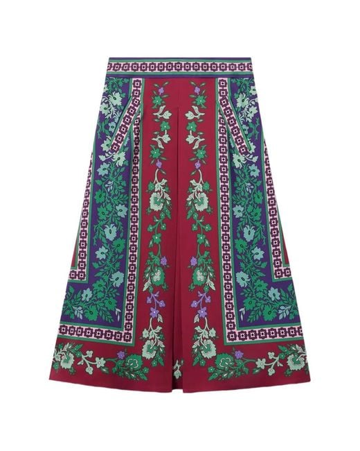 LaDoubleJ Red Santa Monica Floral Maxi Skirt