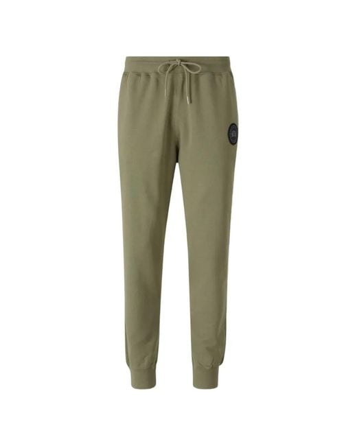 Canada Goose Green Logo-Patch Track Pants for men