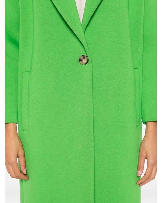 Psophia Green Single-Breasted Coat