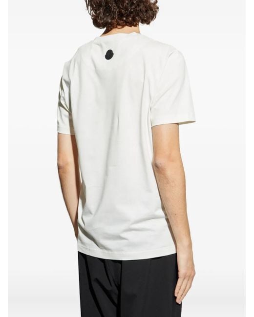 メンズ Moncler ロゴ Tシャツ White